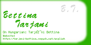 bettina tarjani business card